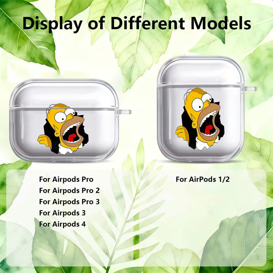 The Simpsons transparente Kopfhörerhülle für AirPods Pro und AirPods 1, 2, 3, 4 - Bild 2