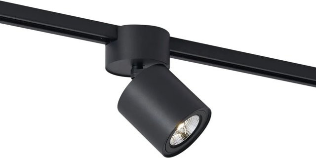 QAZQA Moderner LED Strahler Iconic Roto Schwarz für 1-Phasen-Schienensystem GU10 - Bild 1