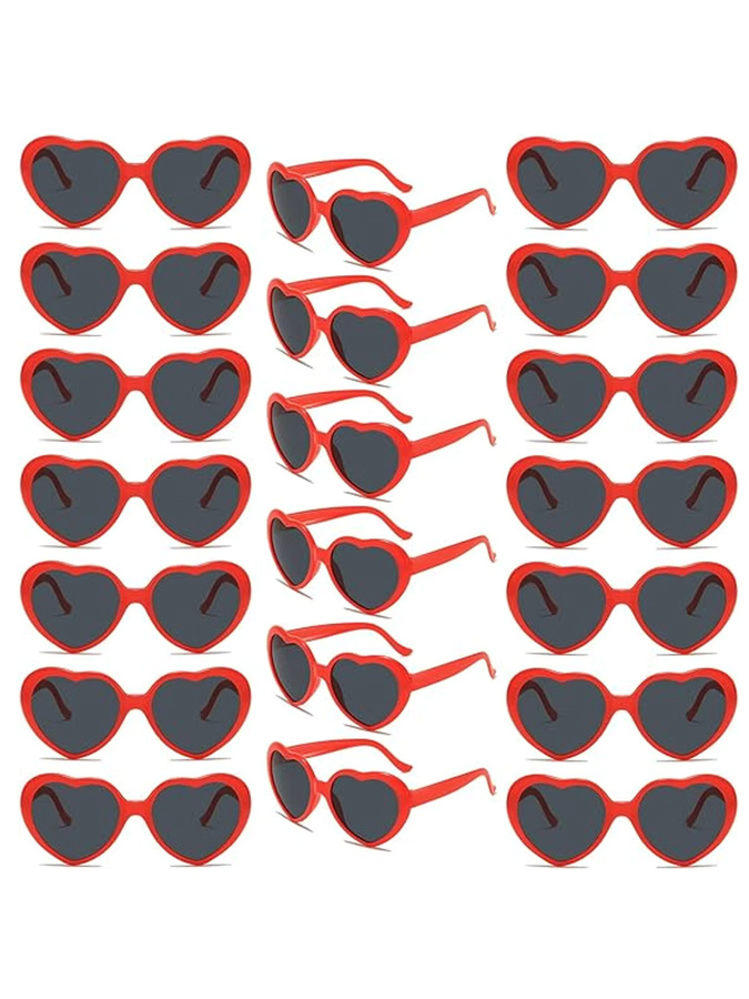 Cabecade Herz-Sonnenbrille, Vollrand, rot, Damen, Kunststoff - Bild 3