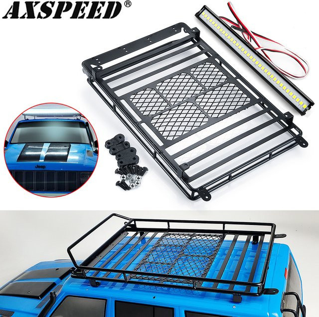 AXSPEED RC-Car-Dachträger, Metall-Gepäckträger, mit LED-Lichtleiste - Bild 1
