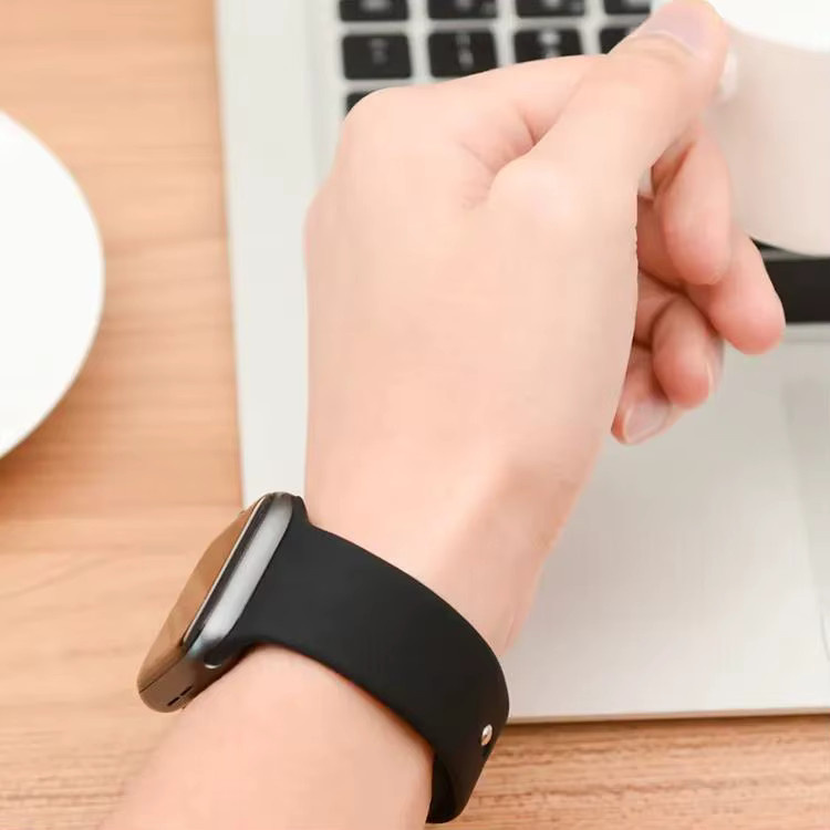 Uhrenarmband Silikon, Schwarz, Unisex - Bild 4
