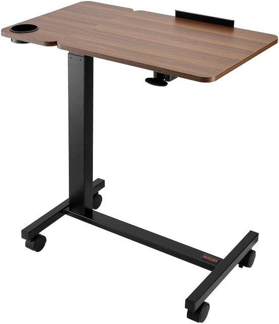 Mobiler Überbett-Tisch von Buying Solutions, MB mit Klappplatte, höhenverstellbarer Neigefläche und Rollen in Schwarz oder Braun - Bild 1