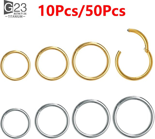 Piercing Klapp Segment Hoop Ring, Titan, Unisex - Bild 1