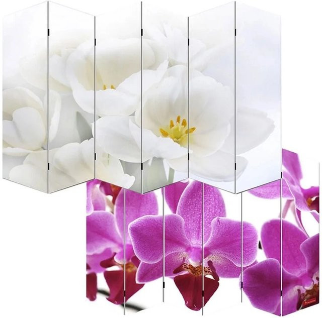 MCW Foto-Paravent Bagheria Orchidee in Weiß, B: 180 cm, H: 240 cm - Bild 1
