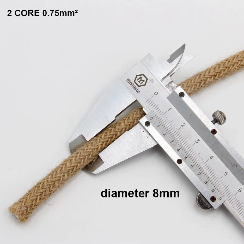 Genixgreen DIY Vintage Lampenkabel mit E27 Kunststoffsockel und Schalter, gedrehtes Seil-Elektrokabel mit 2 Kernen - Bild 5