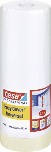 tesa Easy Cover Abdeckfolie Hellbraun mit Klebestreifen L: 17 m, B: 2,6 m - Bild 1