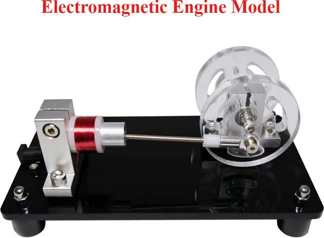 Goni Einzylinderiges elektromagnetisches Motormodell, Miniatur-Innovatives Generatormodell, Wissenschafts- und Physik-Experiment, Modellspielzeug, Bunt / Mehrfarbig - Bild 1