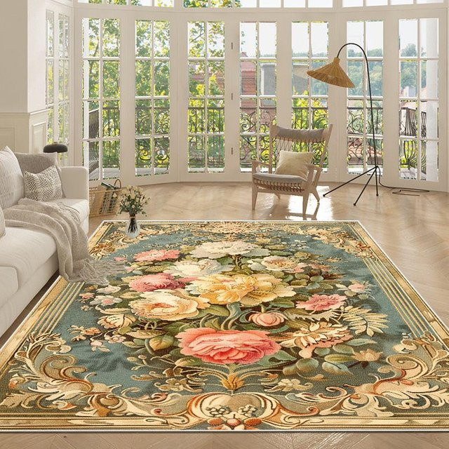 Karpetti Luxusteppich mit floralem Design, rutschfest und waschbar, B/B: 180 x 280 cm, Mehrfarbig - Bild 1