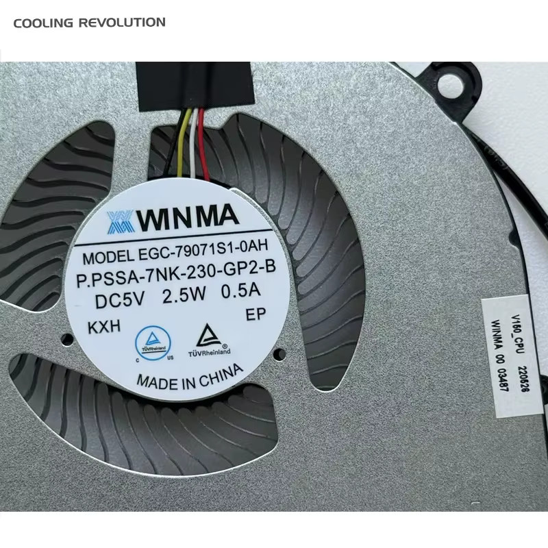 WINMA Laptop CPU GPU Lüfter für Modelle EGC-79071S1-0AH und EGC-82071S1-0AH P.PSSA-7NK-230/-240-GP2-B 5V 2,25W 0,5A - Bild 2