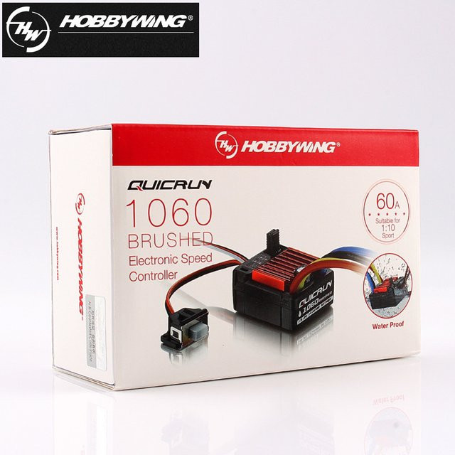 Hobbywing QuicRun WP 1060 Brushed C60, elektronischer Geschwindigkeitsregler, 1:10 - Bild 1