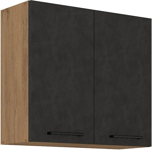 Vigo Hängeschrank Lancelot Matera in Eiche und Grau mit 2 Einlegböden, Breite: 80 cm - Bild 1