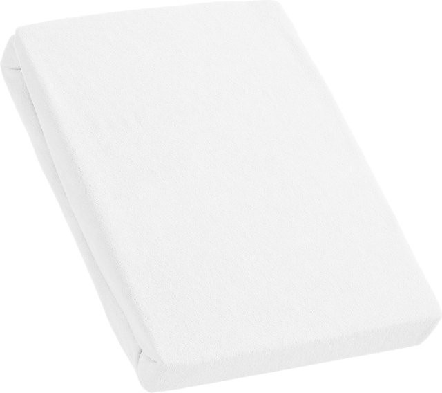 Kinzler Frottee Spannbetttuch, weiß, B/T: 140 x 200 cm bis 160 x 200 cm, Höhe: 25 cm - Bild 1