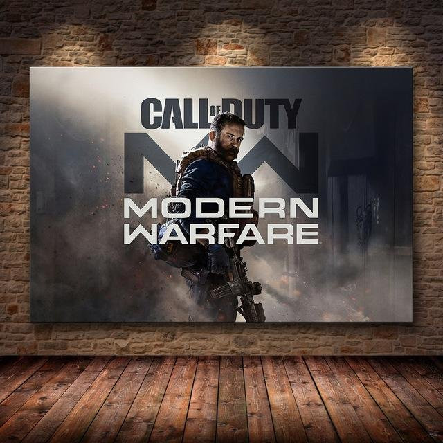 Call of Duty Leinwandgemälde von aidegou17, modernes Wandbild für Zuhause oder Büro, Multicolor, Breite: 60 cm, Höhe: 120 cm - Bild 1
