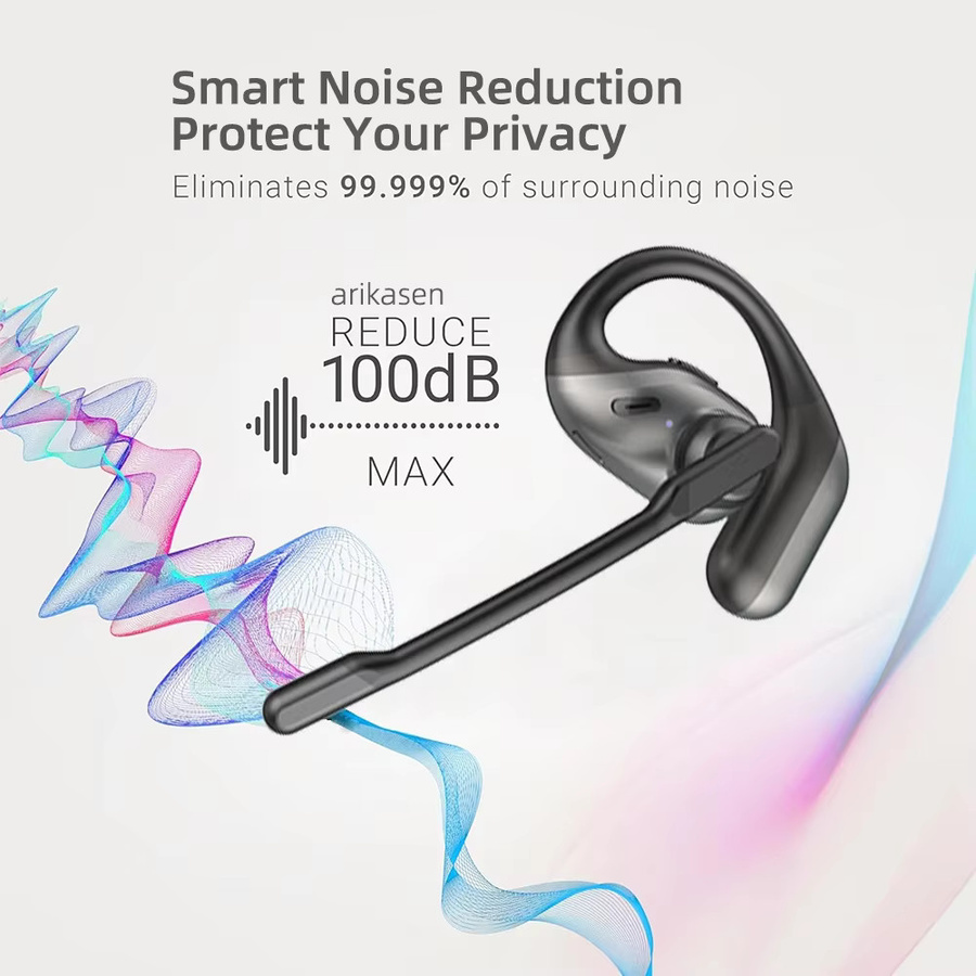 Arikasen Bluetooth In-Ear Kopfhörer mit Mikrofon und Geräuschunterdrückung in Schwarz und Grau - Bild 3