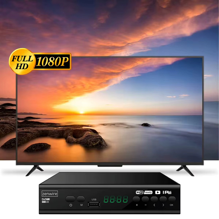 Zenwire 001 Tuner Satelliten-Decoder DVB-T2 HEVC H.265 Full HD USB-Box in Schwarz - Bild 4