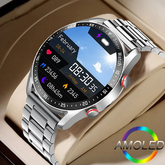 ChiBear Smartwatch, Edelstahl, Schwarz, Herren - Bild 1