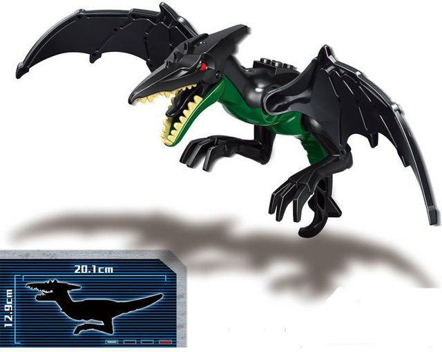 Jurassic Park Dinosaurier Indoraptor Triceratops Indominus Rex T-Rex Bausteine graue - Bild 1