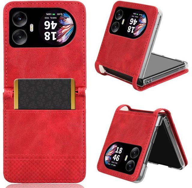 Blackview Hero 10 Flip Cover Vintage Ledertasche in Rot - Bild 1