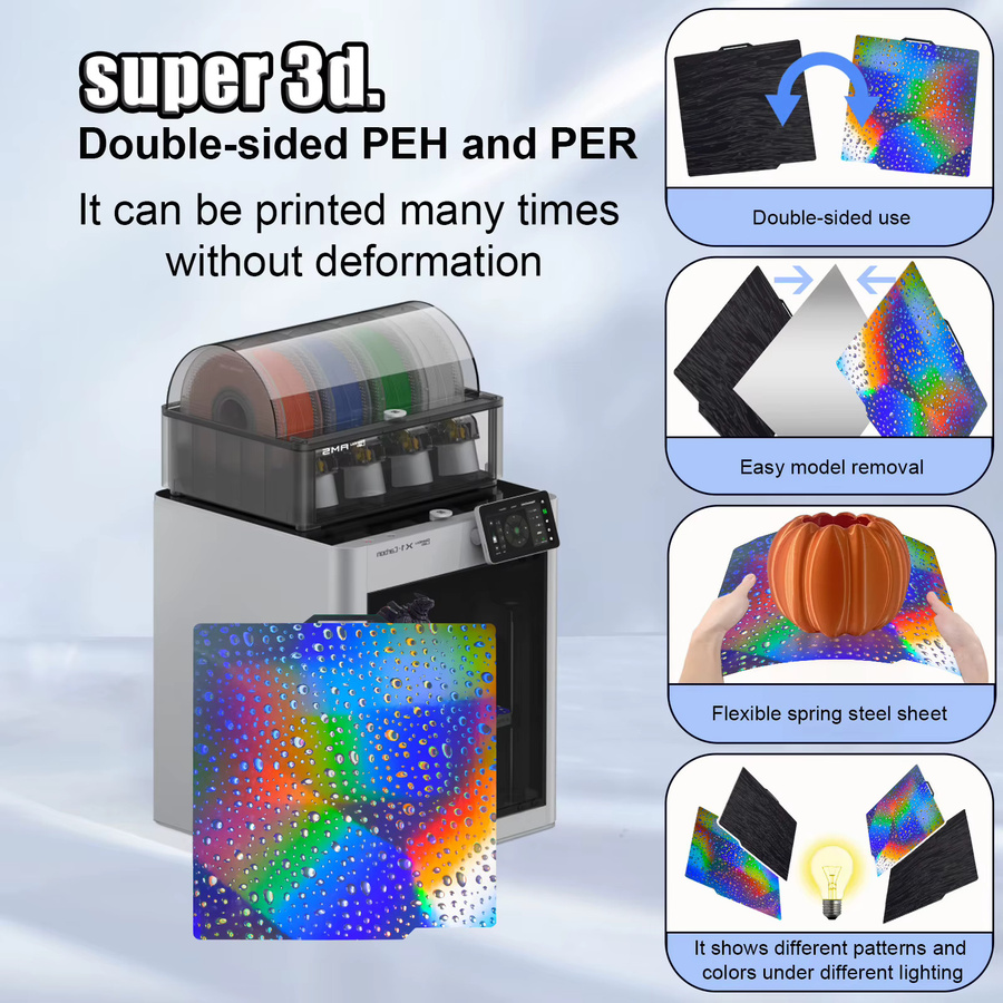 Bambu Lab PLA Kaltbauplatte mit PEI Textur in Schwarz für P2S X2D X1C P1P P1S A1 3D-Drucker Zubehör - Bild 4