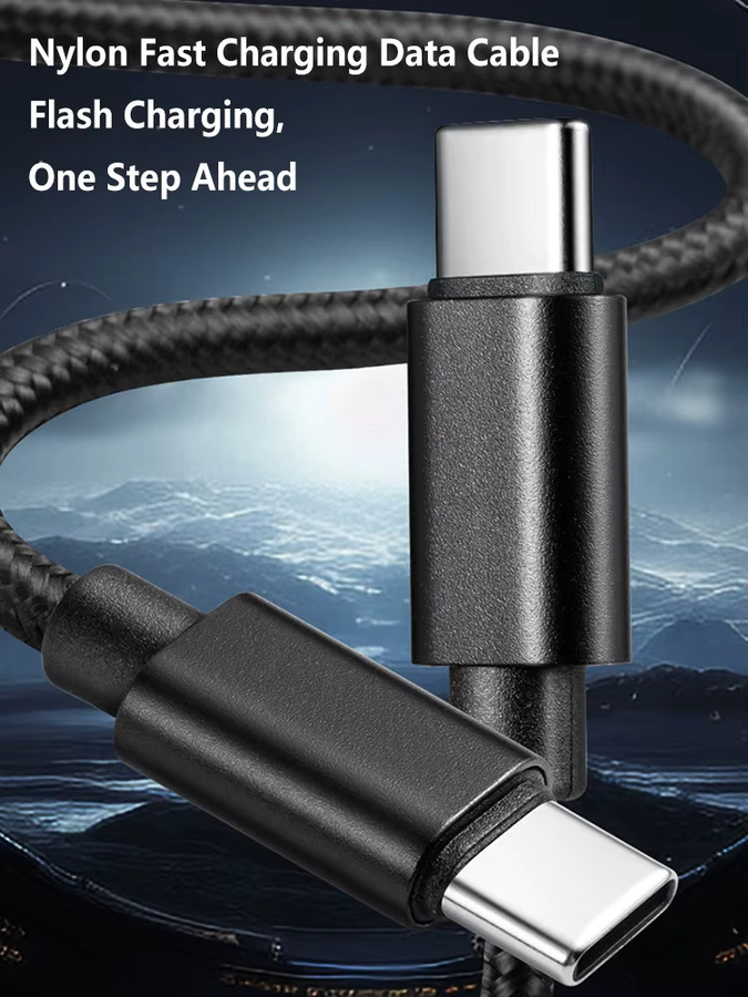 Xiaomi Dual Type-C Nylon-Schnellladekabel 60W 5A Hochgeschwindigkeits-Datenkabel in Bunt - Bild 7