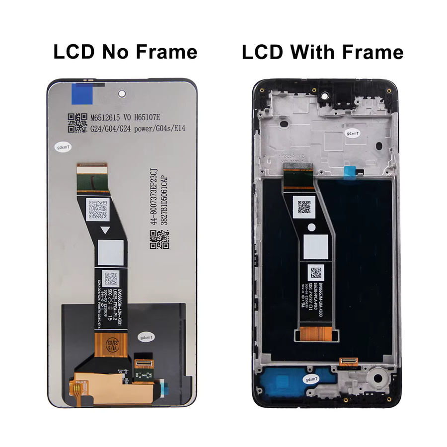 Motorola Moto G24 Power LCD Display Touch Panel Digitizer Montage mit Rahmen in Schwarz - Bild 2