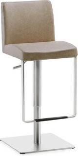 Mayer Sitzmöbel Barhocker 1260EL, höhenverstellbar, Kunstleder, beige, Breite: 40 cm - Bild 1