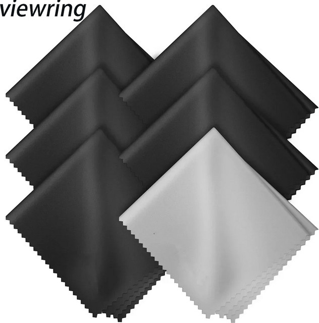Mikrofaser-Brillenputztücher im Großpack, 50 oder 100 Stück, Farbe: Schwarz, weiche und fusselfreie Reinigungstücher für Brillen, Kameras und Handybildschirme - Bild 1