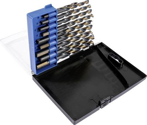 FRITZFURT 3111-1019 HSS-G Metall-Spiralbohrer-Set, 19-teilig, Farben: Schwarz, Gold, Silber - Bild 1
