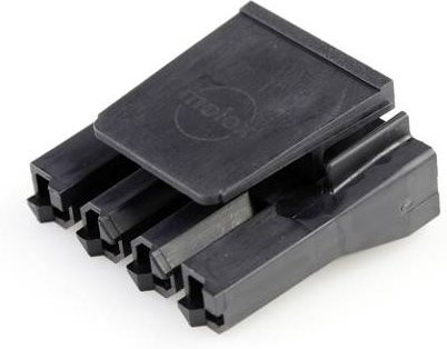Molex Buchsengehäuse-Kabel Schwarz mit 4 Polen und 7,5 mm Rastermaß - Bild 1