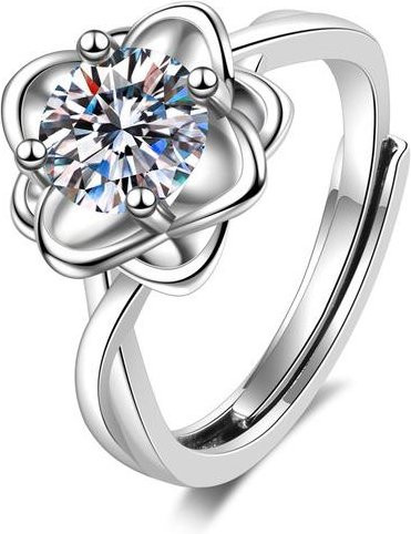 Diamantring 925 Silber, Diamant, Zirkonia, Damen - Bild 1