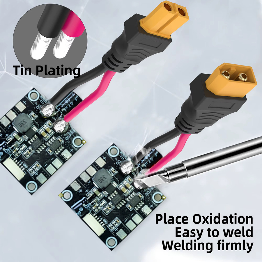 XT60 Stecker Set mit 12 AWG Silikonkabeln für Lithiumbatterien, Drohnen und RC-Modelle - Bild 4