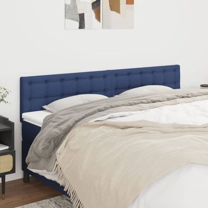 2er-Set Kopfteile von vidaxl in Blau aus Stoff, Modern und Klassisch, H x B x T: 78 bis 88 x 90 x 5 cm - Bild 1