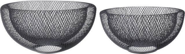 VEGA Obst- und Brotkorb-Set Indianola aus Metall in Schwarz, Durchmesser: 29,5 cm, Höhe: 15 cm - Bild 1