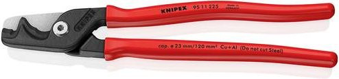 Knipex StepCut XL 95 11 225 Kabelschere mit Stufenschnitt, Kunststoffbeschichtet, 225 mm - Bild 1