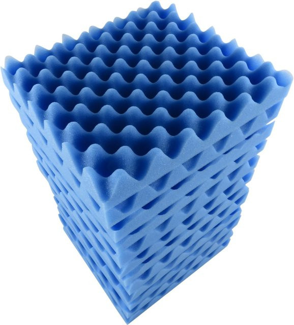 12 Stück Akustikschaumplatten Meterk in Blau, Ei-Schaumstoff-Pad für Schallschutz im Heimstudio, B/T/H: 30 x 30 x 5 cm - Bild 1