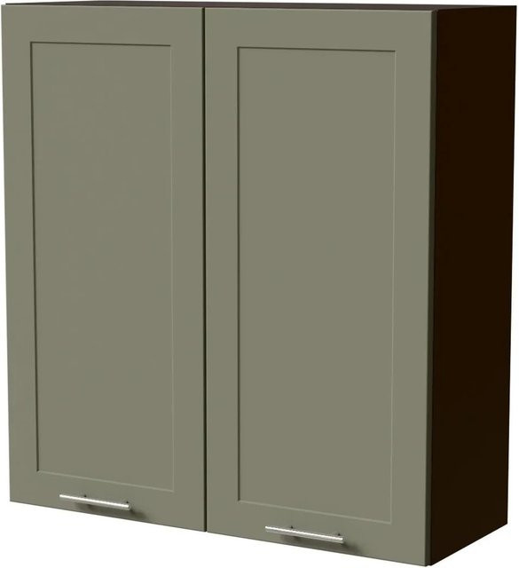 Feldmann-Wohnen Hängeschrank Oslo W4 Küchenschrank in Lava und Reed Green Matt mit Soft-Close-Türen, B/T/H: 90 x 32,5 x 96 cm - Bild 1