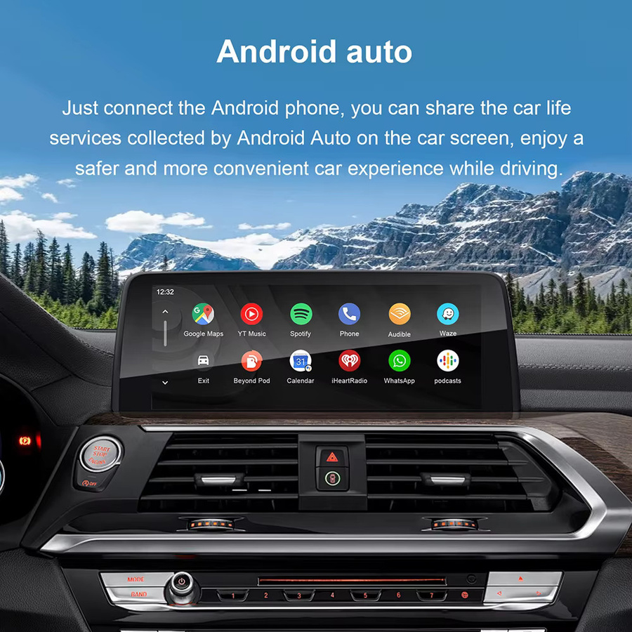 ANYFAR Kabelloses CarPlay und Android Auto Interface für BMW CIC und NBT 5er Serie (F10, F11) 2011-2017, Schwarz - Bild 1