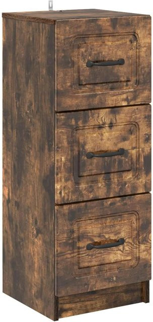 vidaXL Schubladenschrank Geräucherte Eiche Braun B: 33 cm, T: 34,5 cm, H: 87 cm - Bild 1
