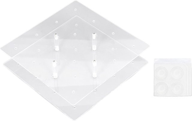 OutsideWorld Lollipop Displayständer aus transparentem Acryl mit 20 Löchern, doppelschichtiges Cake Pop Display in Weiß - Bild 1