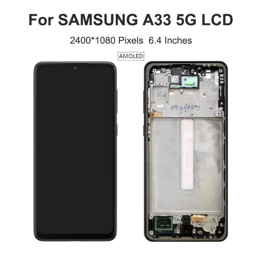Samsung Galaxy A33 5G AMOLED LCD Display mit Touchscreen Digitizer Montage und Rahmen in Schwarz, 6,4 Zoll - Bild 4