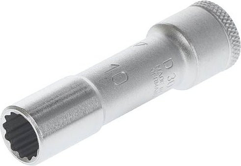 Gedore Steckschlüsseleinsatz lang 12-kant 3/8 Zoll 10 mm Weite, silber - Bild 1
