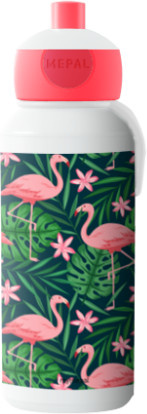 Mepal Trinkflasche Pop-up Flamingo in Pink und Multicolour mit Namensbedruckung - Bild 1
