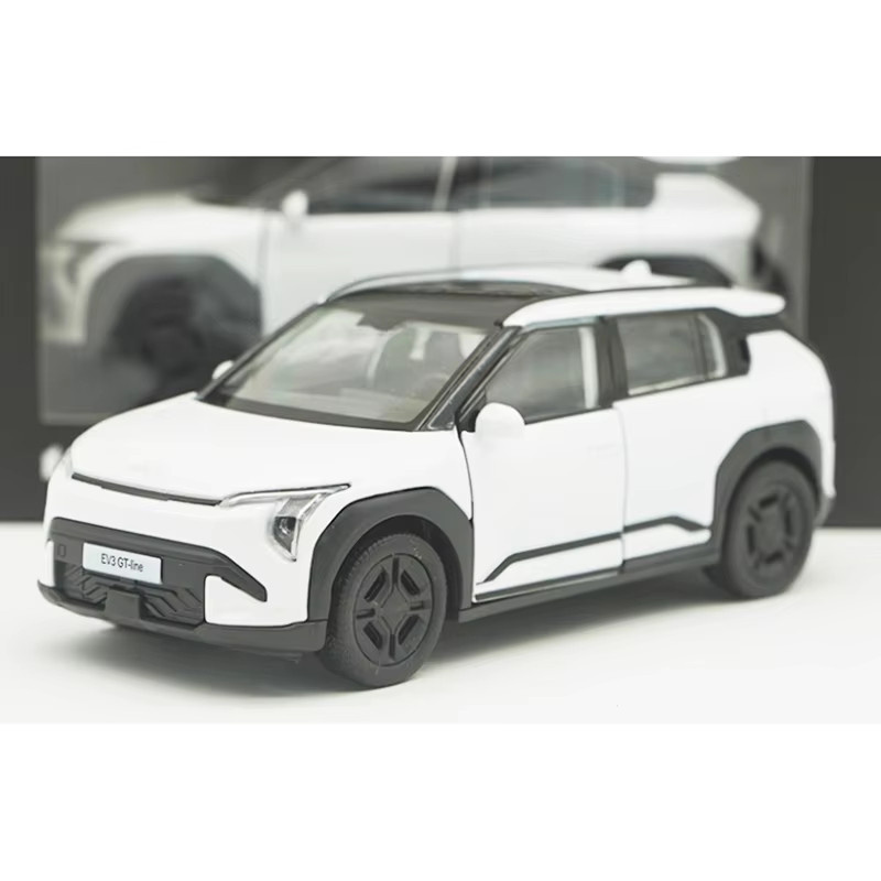 HOBBIESIR EV3 GT-line SUV Auto Modell, 1:38 Maßstab, Metall, Weiß - Bild 3