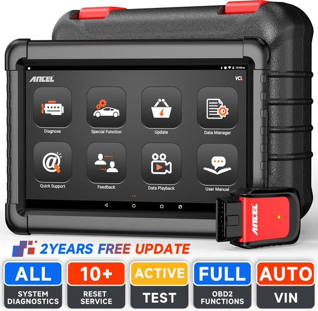 Ancel X6 OBD2 Scanner Professionelles Kfz-Diagnosegerät in Schwarz für alle Systeme mit ABS, Öl, EPB und DPF Reset sowie Codeleser - Bild 1