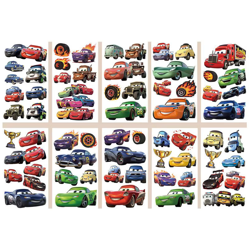 Disney Lightning McQueen Temporäre Tattoos für Kinder, 10er Set, mehrfarbig - Bild 3