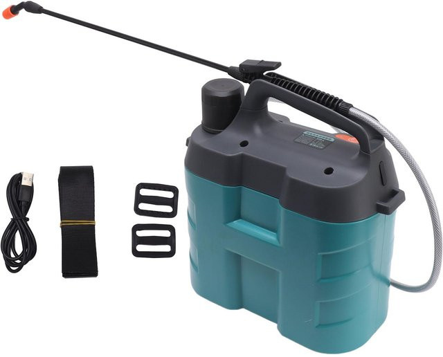 Aimo Elektrischer Hochdruck-Rucksacksprüher mit Akku für Garten und Rasen, Schwarz, 8 l - Bild 1