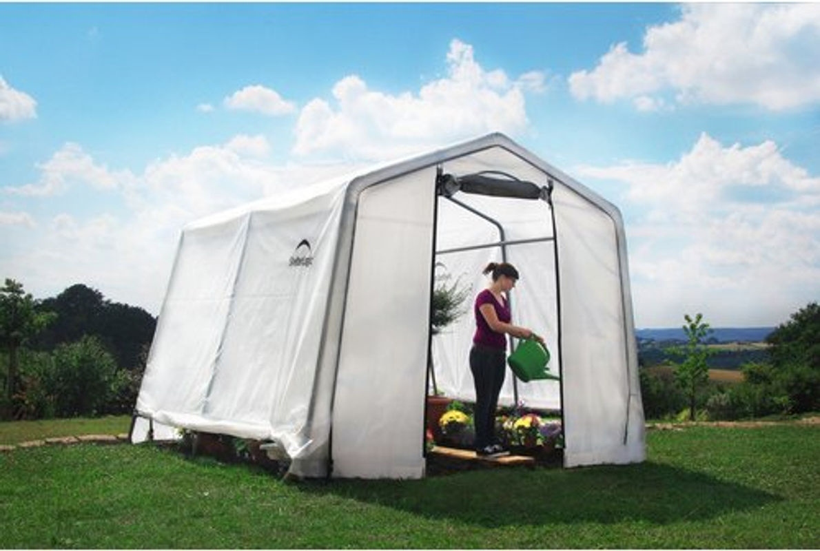Shelter Logic Foliengewächshaus mit Satteldach in Weiss, B/T: 300 x 300 cm, Höhe: 240 cm - Bild 2