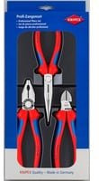 Knipex Montage-Paket 00 20 11 Werkstatt Zangen-Set 3-teilig mit Kombizange, Seitenschneider und Flachrundzange - Bild 2