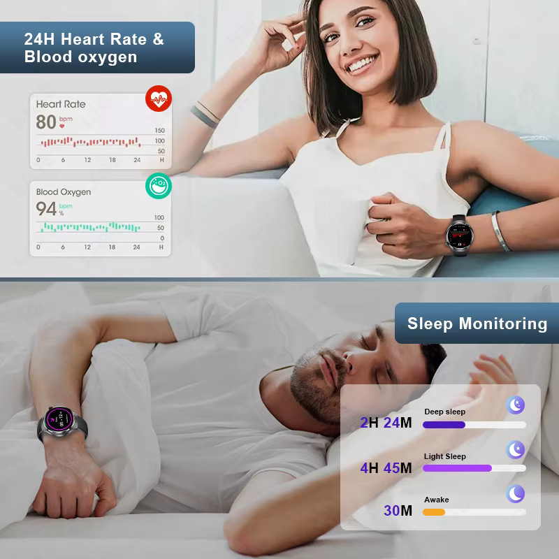 LIGE Smartwatch, Grau, Silikon, 3 ATM, Herren - Bild 2