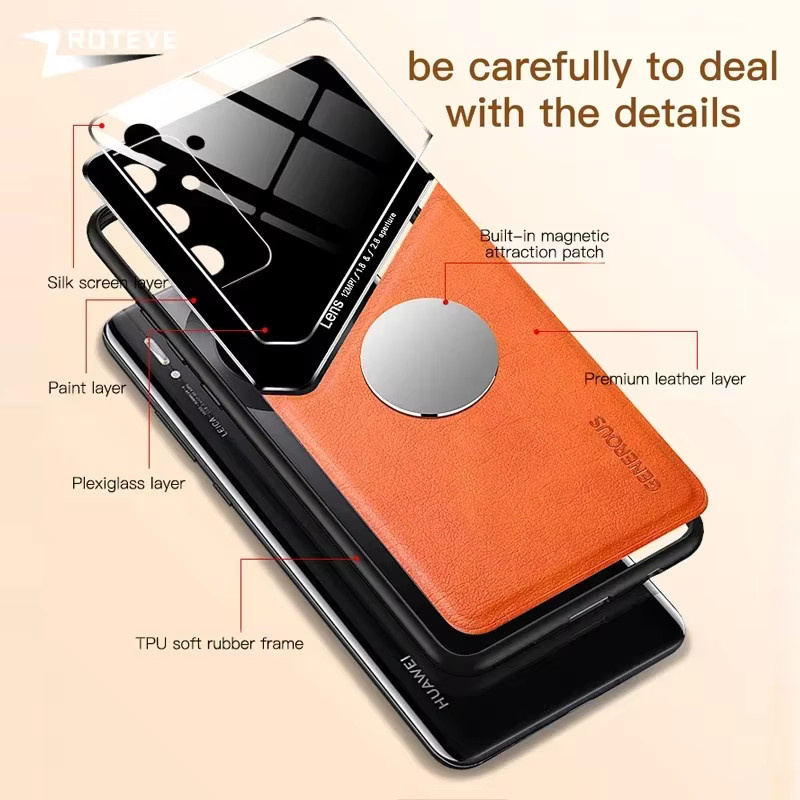 ZROTEVE Leder-Textur Handyhülle für Samsung Galaxy A55 A54 A35 A34 5G in Schwarz - Bild 2